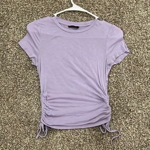 pastel purple drawstring on the side